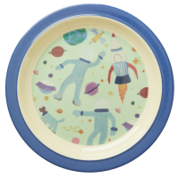 Space Print Kids Melamine Plate Rice DK